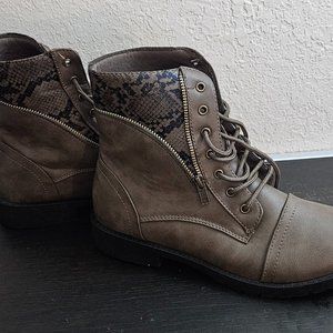 Olivia+Kate Womens Combat Boots